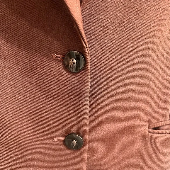 Express Brown Blazer with Notched Lapels and Oversized Fit - Picture 4 of 4